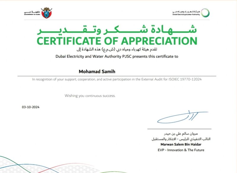 ISO Audit Digital Asset Certificate